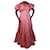 Autre Marque Pink puff-sleeved lurex polka dot midi dress - size UK 12 Polyester  ref.1091768