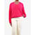 360 Cashmere Rosafarbener Kaschmirpullover mit V-Ausschnitt – Größe M Pink - Ansicht 3
