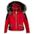 Autre Marque casacos Preto Vermelho Poliamida Pele de cordeiro  ref.1092416
