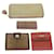 LOEWE Wallet Leather 4Set Red Beige gray Auth bs8673 Grey  ref.1092584