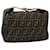 FENDI Zucca Canvas Vanity pouch Hand Bag Brown Black Auth 55824 Cloth  ref.1092616