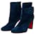CHRISTIAN LOUBOUTIN shoe in Navy Blue Suede - 101446  ref.1092852