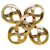 Broche cruzado Chanel Gold CC Dorado Metal Chapado en oro  ref.1093222