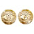 Pendientes Chanel Gold CC con clip Dorado Metal Chapado en oro  ref.1093224