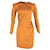 Mini-robe fourreau drapée à manches longues Zimmermann en soie bronze Métallisé  ref.1093570