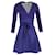 Diane Von Furstenberg Robe portefeuille imprimée en coton violet  ref.1093580