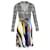 Diane Von Furstenberg Vestido cruzado con estampado múltiple en seda multicolor  ref.1093583