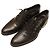 Louis Vuitton Scarpe eleganti stringate stringate da uomo in pelle nera con lati intrecciati 8 Nero
