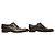 Louis Vuitton Scarpe eleganti stringate stringate da uomo in pelle nera con lati intrecciati 8 Nero - vista 4