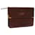 CARTIER Clutch Bag Leather Wine Red Auth ac2249  ref.1094052