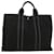 Hermès HERMES Fourre ToutMM Hand Bag Canvas Gray Black Auth 54138 Grey Cloth  ref.1094061