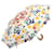 Ombrello parasole semiautomatico pieghevole CHANEL Cotone Legno Bianco CC Auth bs8499 Multicolore  ref.1094087