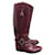 GUCCI  Boots T.eu 38.5 leather Dark red  ref.1096304