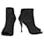 Roger Vivier Black Pleated Suede Zipper Peep Toe Ankle Boots Heel Shoes size 40  ref.1096418