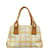 Burberry Check Canvas Handbag Yellow Cloth Pony-style calfskin  ref.1097844