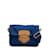 Prada Bolsa de ombro com aba de lona e couro Azul  ref.1097948
