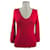 Prada V-Ausschnitt Pullover rot Baumwolle Viscose  - Ansicht 1