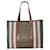 Burberry Monogram Stripe E-canvas Tote Bag In Brown Canvas Cloth  ref.1098148