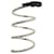 Pulseira de strass em espiral com fita Miu Miu em metal prateado Prata  ref.1098151