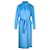 Casaco de feltro escovado com cinto Maje em lã azul  ref.1098172