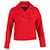 Jaqueta cortada com peito forrado Marni em lã vermelha Vermelho  ref.1098173