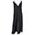 Stella Mc Cartney Vestido midi Stella McCartney com decote em V em viscose preta Preto Fibra de celulose  ref.1098198