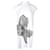 Stella Mc Cartney Stella McCartney Kleid mit Stehkragen und Schleifenmuster aus weißer Viskose Strahl Zellulosefaser  ref.1098199