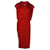 Lanvin Wickelkleid aus roter Viskose Zellulosefaser  ref.1098201