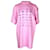Balenciaga Archives Camiseta oversized com estampa de logotipo em algodão rosa  ref.1098213