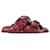 Sapatos Atelier Valentino Garavani 03 Sandálias Slide Rose Edition em Couro Borgonha Bordeaux  ref.1098220