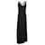 Brunello Cucinelli Vestido largo con espalda cruzada en seda negra Negro  ref.1098225