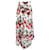 Ganni Monroe Jupe mi-longue asymétrique à fleurs en tulle blanc Coton  ref.1098237