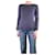 Max Mara Suéter azul de malha fina de seda e caxemira - tamanho M  ref.1098239