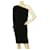 Twin Set Twinset Débardeur en tricot de viscose noir et blanc longueur genou asymétrique taille S  ref.1098253