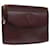 CARTIER Clutch Bag Leather Wine Red Auth ac2248  ref.1098305