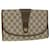 GUCCI GG Supreme Web Sherry Line Clutch Bag Beige Red 156 01 030 Auth bs8747  ref.1098324