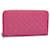 Autre Marque BOTTEGAVENETA INTRECCIATO Long Wallet Leather Pink VCPP2 auth 55681  ref.1098373