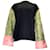 Dries van Noten Noir / vert / Sweat-shirt Haxo rose à manches en jacquard mixte Coton Multicolore  ref.1098449