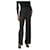 Autre Marque Pantalon taille haute noir à fines rayures - taille marque 6 Polyester  ref.1098500