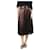 Dolce & Gabbana Saia midi plissada com lantejoulas marrom - tamanho UK 12 Nylon  ref.1098518