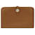 Hermès Hermes Brown Dogon Leder Long Wallet Braun Kalbähnliches Kalb  ref.1098592