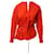 Blusa Isabel Marant Dorcey Wrap em Seda Vermelha Vermelho  ref.1098658