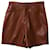 Shorts Nanushka de cintura alta em couro marrom  ref.1098682