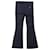 Stella Mc Cartney Stella Mccartney Jeans Flared com Acabamento Lateral em Jeans de Algodão Azul Marinho  ref.1098703