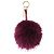 Fendi Pom Pom Bag Charm en fourrure violette