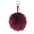 Fendi Pom Pom Bag Charm en fourrure violette - vue 3