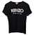 Camiseta com logotipo Kenzo em algodão preto  ref.1098712