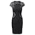 Stella Mc Cartney Stella McCartney Knielanges Kleid mit Spitzenmuster aus schwarzem Modal Zellulosefaser  ref.1098718