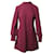 Kate Spade Turtle Neck Puffy Long Sleeve Shift Dress in Maroon Rayon Brown Red Cellulose fibre  ref.1098720