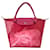 Pliage Kultige Falttasche 90s Longchamp (M) Bonbonrosa-Logo aus Leder und PVC (Fuchsie) Pink Kunststoff  ref.1099104